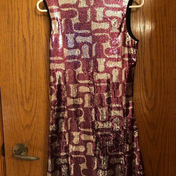 Dress Mesh Lined Fabric with Sequins Throughout - Picture 3 of 5